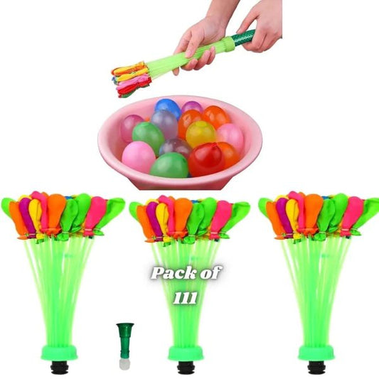 Self-sealing Water Balloons – 111 Pcs | Automatic Fill & Tie Magic Balloons