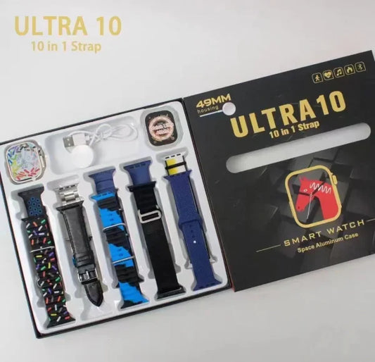 Ultra 10 Smart Watch | 10 In 1 Straps