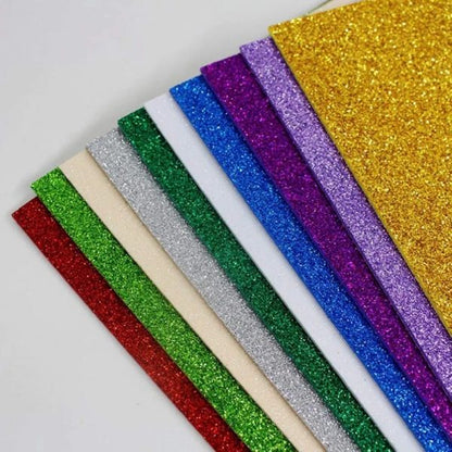 10pcs Glitter Foam Sheets  Glitter Paper For Diy, Scrapbooking & School Projects