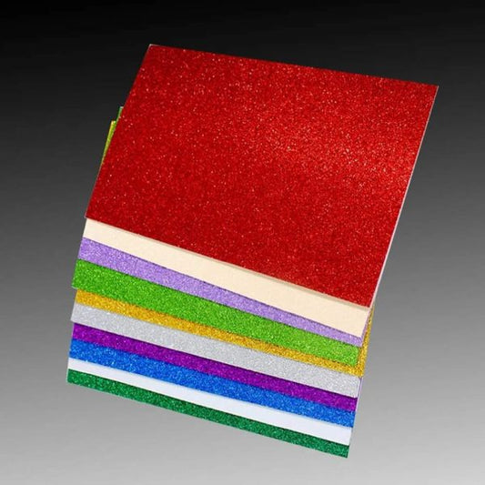 10pcs Glitter Foam Sheets  Glitter Paper For Diy, Scrapbooking & School Projects