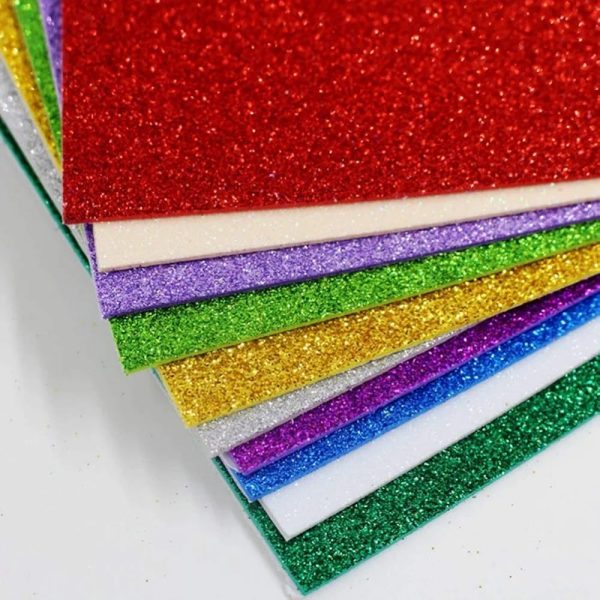 10pcs Glitter Foam Sheets  Glitter Paper For Diy, Scrapbooking & School Projects