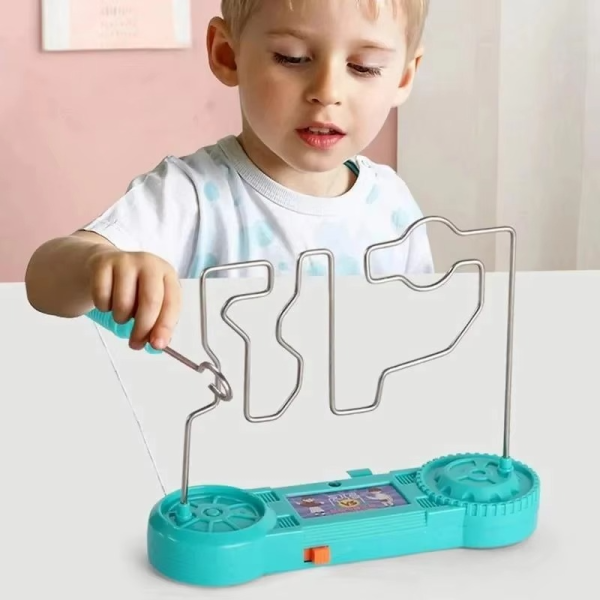 Bump Maze, Montessori Toy Electric Wire Maze Roller Game