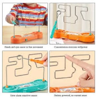 Bump Maze, Montessori Toy Electric Wire Maze Roller Game