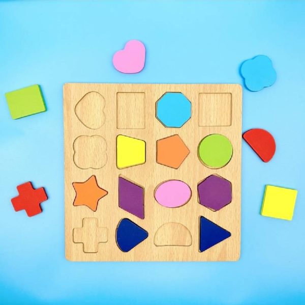 Colorful Geometric Shapes Wooden