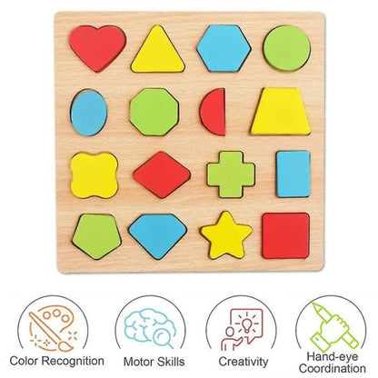 Colorful Geometric Shapes Wooden
