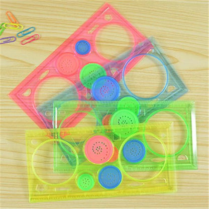 Colorful Plastic Templates Drawing Ruler Painting (pack Of 2)