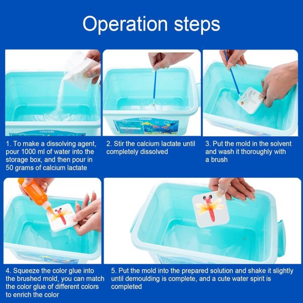Handmade Water Elf Toy Set – Magic Ocean Kit with Shape Molds & Marine Life Creatures for Kids