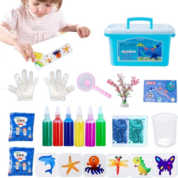 Handmade Water Elf Toy Set – Magic Ocean Kit with Shape Molds & Marine Life Creatures for Kids