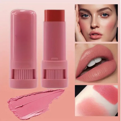 High-pigment Matte Blush Stick – Long-lasting, Water-resistant & Blendable Contour Balm – Random Shades