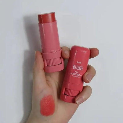 High-pigment Matte Blush Stick – Long-lasting, Water-resistant & Blendable Contour Balm – Random Shades