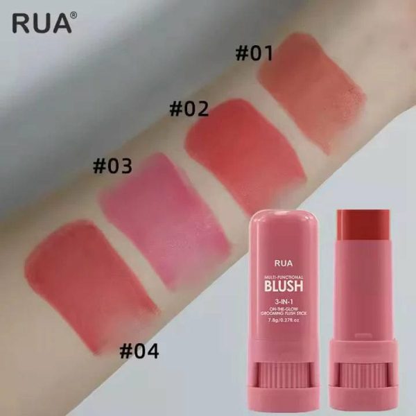 High-pigment Matte Blush Stick – Long-lasting, Water-resistant & Blendable Contour Balm – Random Shades