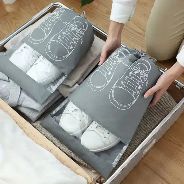 shoe Bag For Travel & Home Storage (Color Grey) (Pack Of 01)