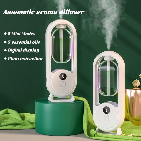 Rechargeable 5-mode Aromatic Diffuser – Timed Essential Oil Air Freshener For Bedroom,