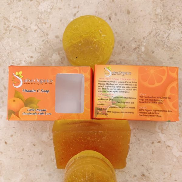 Safwa Organics Vitamin C Soap | Organic Handmade Glow Bar Soap | Best Quality Soap