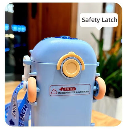 School Bus Design Kids Water Bottle With Strap fun & Durable Water Bottle For Children (random Color)