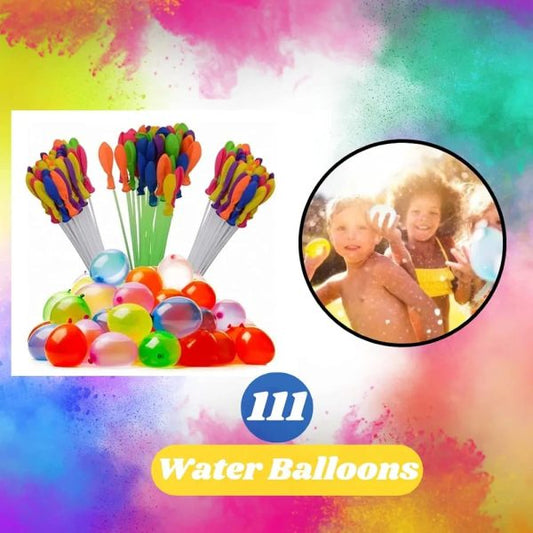 Self-sealing Water Balloons – 111 Pcs | Automatic Fill & Tie Magic Balloons