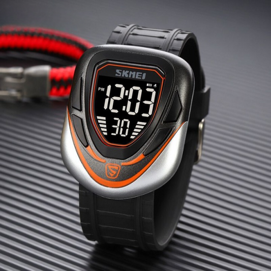 Skmei Digital Sports Men’s Watch With Led Display, Waterproof, Multiple kTime Zones, Alarm,(without Box)
